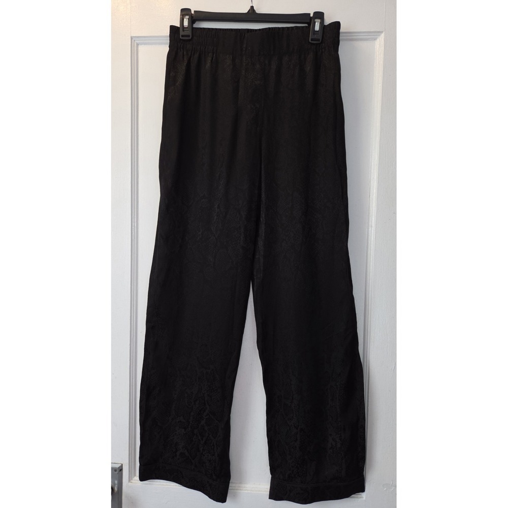 NWT THE KOOPLES Straight Leg Pull On Pant Jacquard Silk Python Snake Print. S